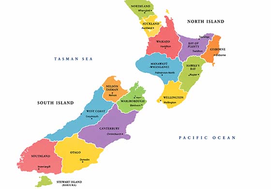 GAH New Zealand Map